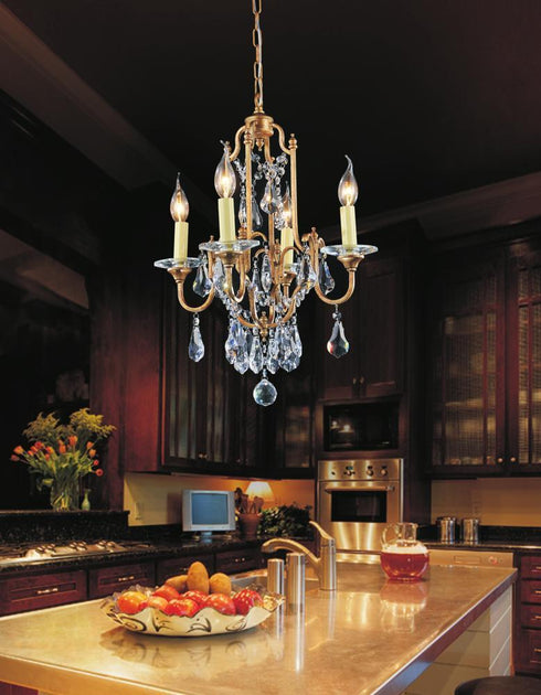 CWI Lighting Electra 4 Light Up Chandelier With Oxidized Bronze Model: 9836P17-4-125