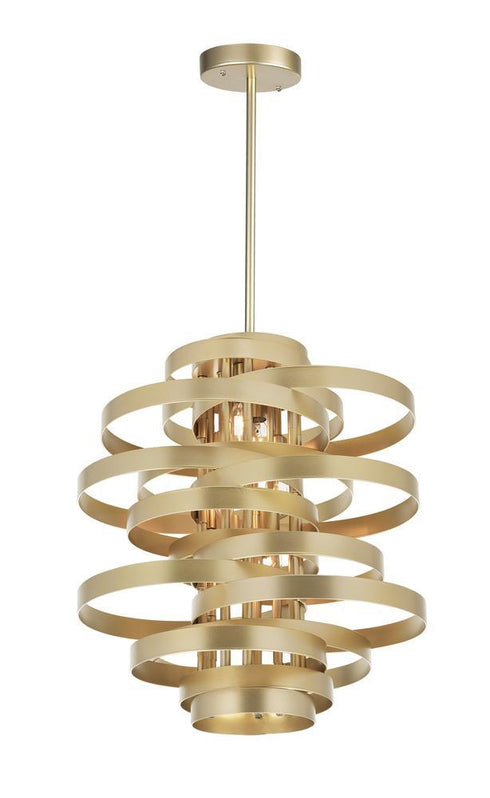 CWI Lighting Elizabetta 7 Light Chandelier With Gold Leaf Finish Model: 1068P28-7-620