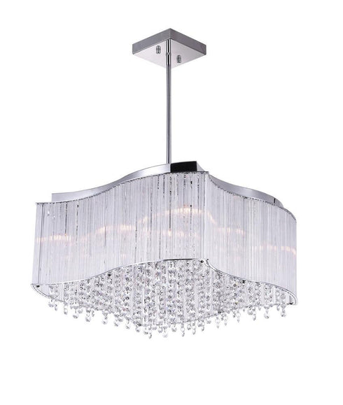 CWI Lighting Elsa 10 Light Drum Shade Chandelier With Chrome Model: 5320P20C-S