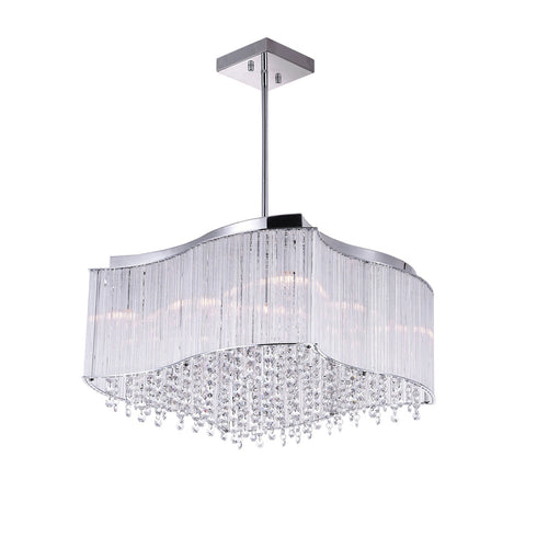 CWI Lighting Elsa 10 Light Drum Shade Chandelier With Chrome Model: 5320P20C-S