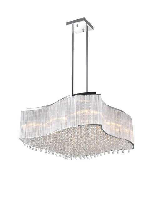 CWI Lighting Elsa 12 Light Drum Shade Chandelier With Chrome Model: 5320P26C-S