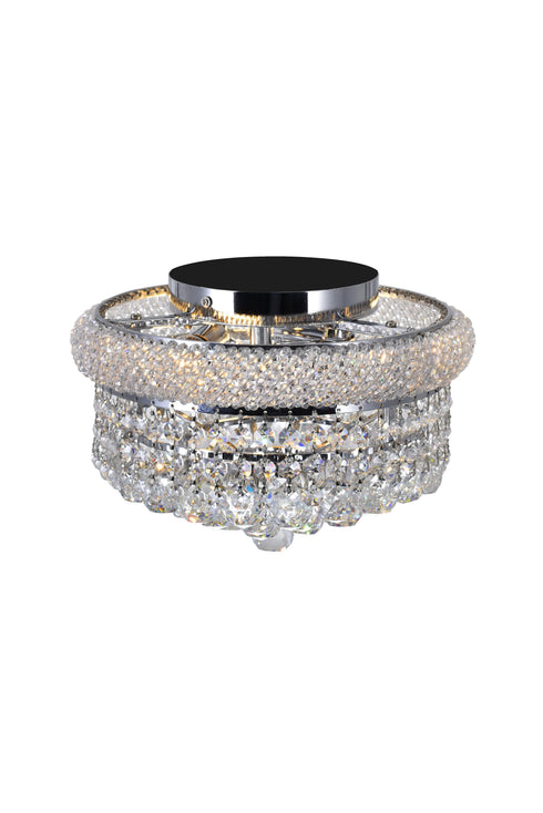 CWI Lighting Empire 3 Light Flush Mount With Chrome Finish Model: 8001C12C