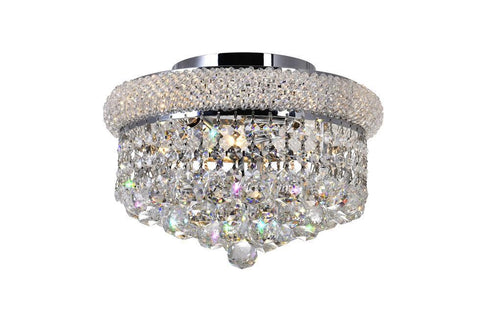 CWI Lighting Empire 3 Light Flush Mount With Chrome Finish Model: 8001C12C