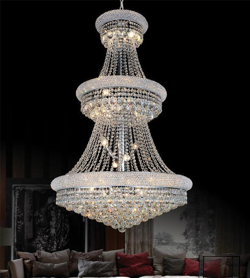CWI Lighting Empire 32 Light Down Chandelier With Chrome Finish Model: 8001P30C