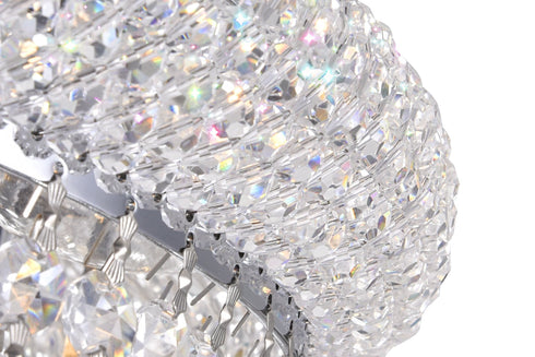 CWI Lighting Empire 4 Light Flush Mount With Chrome Finish Model: 8001C14C