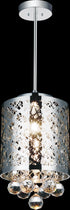 CWI Lighting Eternity 1 Light Drum Shade Mini Pendant With Chrome Model: 5008P6ST