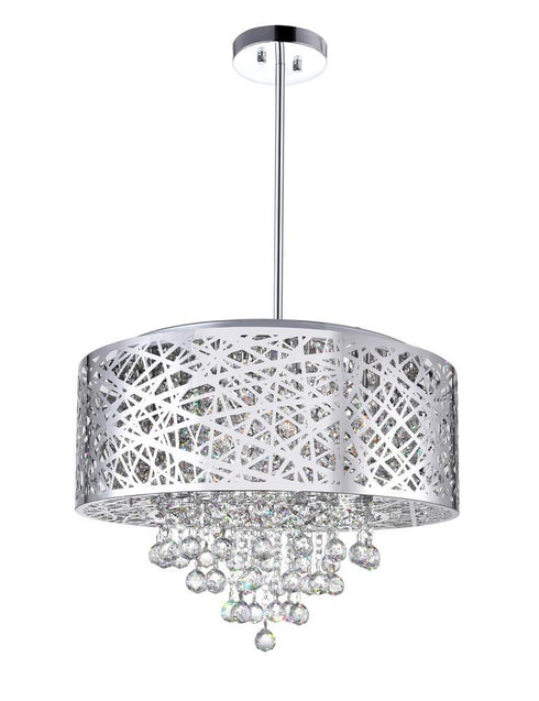 CWI Lighting Eternity 9 Light Drum Shade Chandelier With Chrome Model: 5008P22ST-R