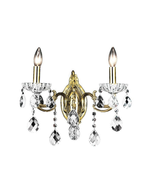 CWI Lighting Flawless 2 Light Wall Sconce With Antique Brass Finish Model: 2016W16AB-2