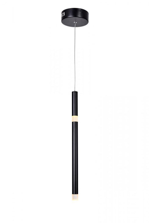 CWI Lighting Flute 1 Light LED Pendant With Black Finish Model: 1262P5-1-101