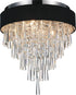 CWI Lighting Franca 4 Light Drum Shade Flush Mount With Chrome Model: 5523C16C (BLACK)