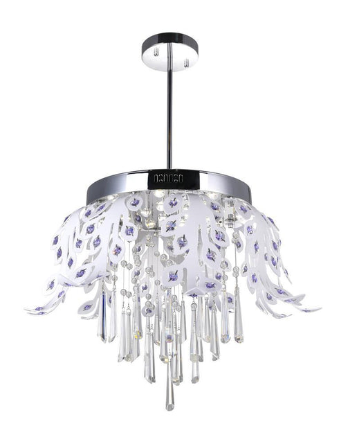 CWI Lighting Frost LED Down Chandelier With Chrome Finish Model: 5452P17C-LED