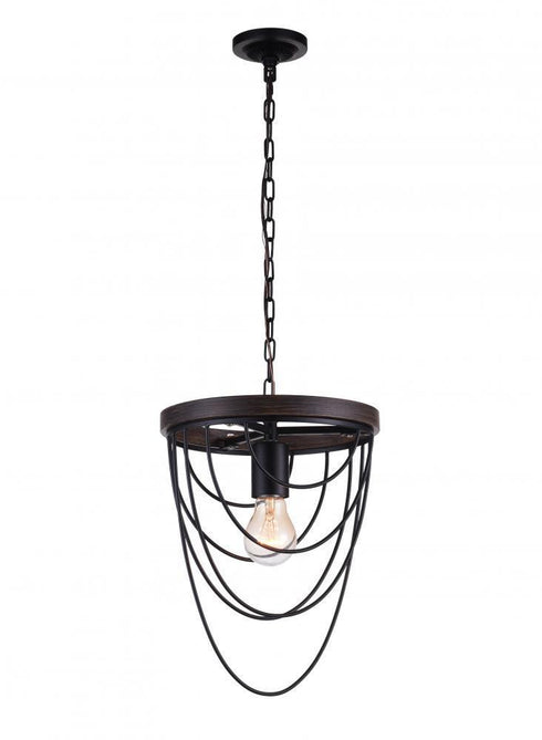 CWI Lighting Gala 1 Light Mini Chandelier With Black Finish Model: 9962P9-1-101