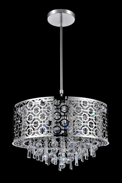 CWI Lighting Galant 8 Light Drum Shade Chandelier With Chrome Model: 5430P23ST-R