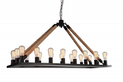 CWI Lighting Ganges 18 Light Up Chandelier With Black Finish Model: 9671P49-18-RC-101