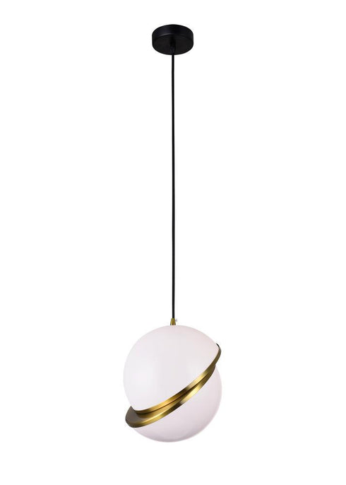 CWI Lighting Gemini 1 Light Pendant With Brass Finish Model: 1148P12-1-624