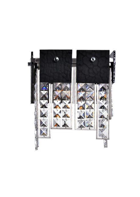 CWI Lighting Glacier 1 Light Wall Light With Polished Nickel Model: 1099W8-1-613