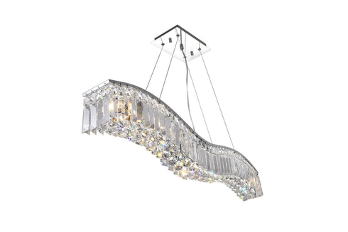 CWI Lighting Glamorous 7 Light Down Chandelier With Chrome Finish Model: 8004P36C-A (CLEAR)