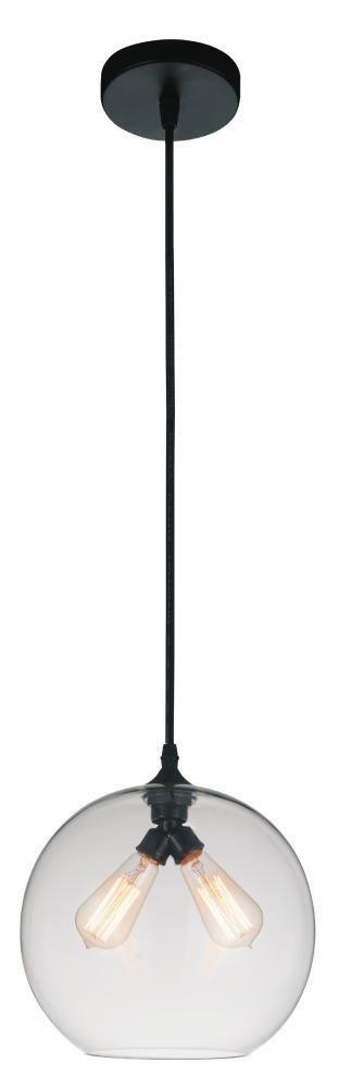 CWI Lighting Glass 2 Light Down Mini Pendant With Transparent Model: 5553P12 - CLEAR (2L)