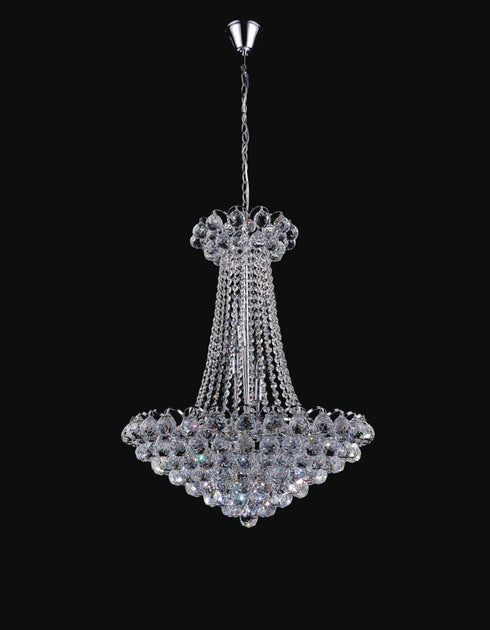 CWI Lighting Glimmer 11 Light Down Chandelier With Chrome Finish Model: 8008P24C