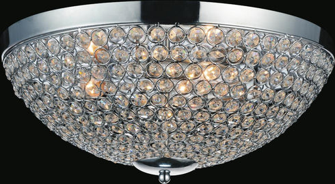 CWI Lighting Globe 3 Light Bowl Flush Mount With Chrome Finish Model: QS8357C12C