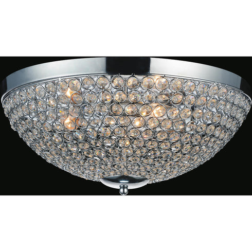 CWI Lighting Globe 3 Light Bowl Flush Mount With Chrome Finish Model: QS8357C12C