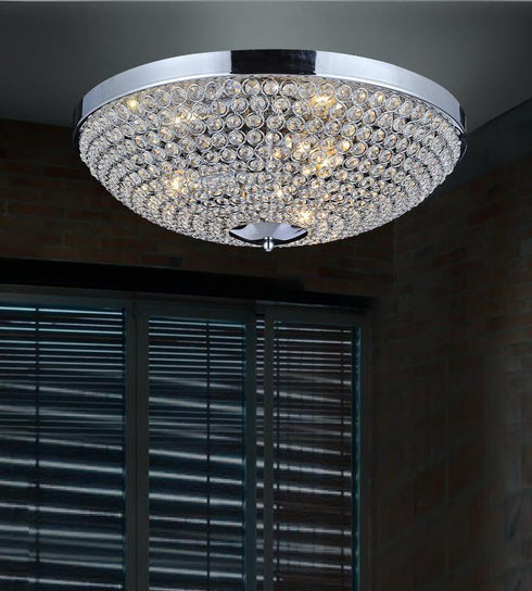 CWI Lighting Globe 6 Light Bowl Flush Mount With Chrome Finish Model: QS8357C20C