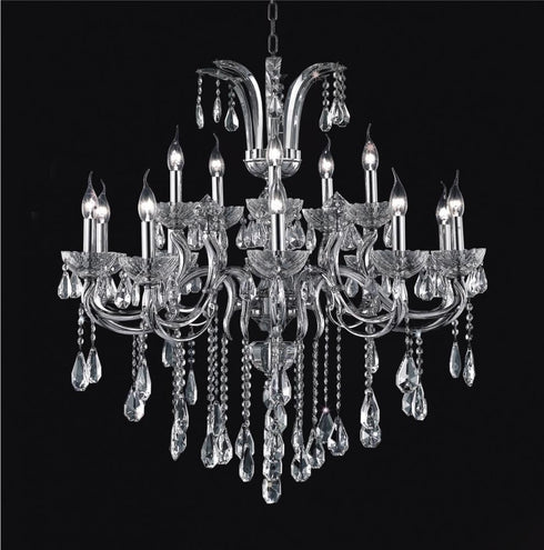 CWI Lighting Glorious 15 Light Up Chandelier With Chrome Finish Model: 2024P35C-15