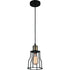 CWI Lighting Graham 1 Light Down Mini Pendant With Black Finish Model: 9609P6-1-101