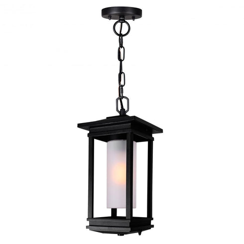 CWI Lighting Granville 1 Light Black Outdoor Hanging Light Model: 0412P7-1-101
