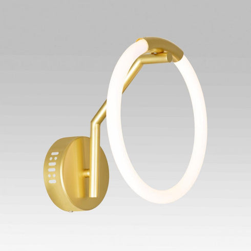 CWI Lighting Hoops 1 Light LED Wall Sconce With Satin Gold Model: 1273W10-1-602