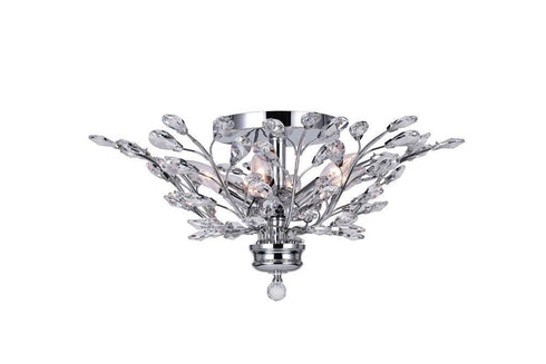 CWI Lighting Ivy 3 Light Drum Shade Flush Mount With Chrome Model: 5206C16C