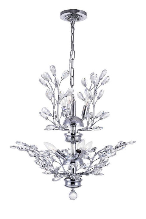 CWI Lighting Ivy 6 Light Chandelier With Chrome Finish Model: 5206P22C