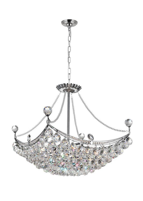 CWI Lighting Jasmine 8 Light Down Chandelier With Chrome Finish Model: 8041P20C-S