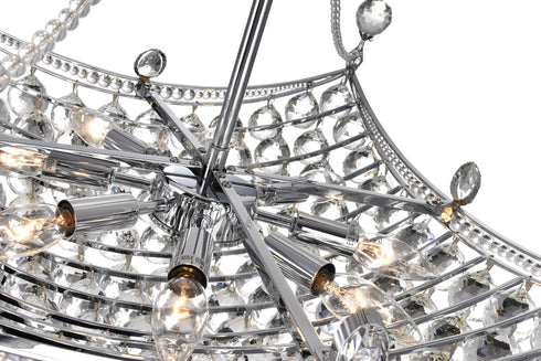 CWI Lighting Jasmine 8 Light Down Chandelier With Chrome Finish Model: 8041P20C-S