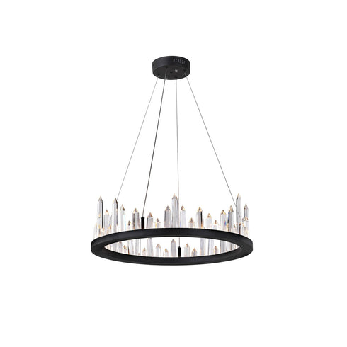 CWI Lighting Juliette LED Chandelier With Black Finish Model: 1043P24-101
