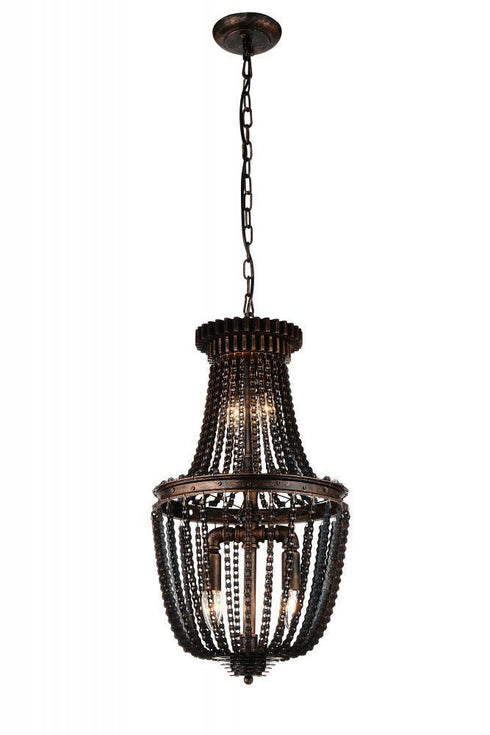 CWI Lighting Kala 4 Light Mini Chandelier With Antique Bronze Model: 9727P13-4-211