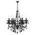 CWI Lighting Keen 6 Light Up Chandelier With Black Finish Model: 5095P22B-6