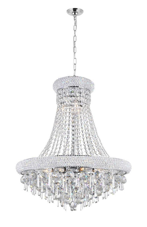 CWI Lighting Kingdom 13 Light Down Chandelier With Chrome Finish Model: 8040P24C