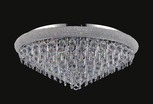 CWI Lighting Kingdom 18 Light Flush Mount With Chrome Finish Model: 8040C36C