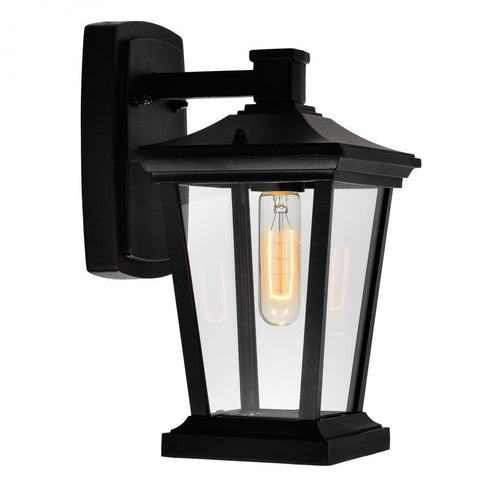 CWI Lighting Leawood 1 Light Black Outdoor Wall Light Model: 0413W7-1-101