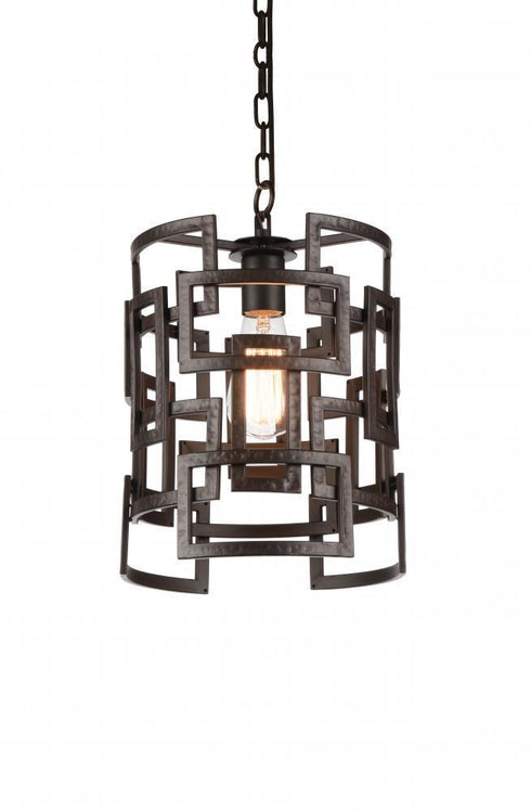 CWI Lighting Litani 1 Light Down Chandelier With Brown Finish Model: 9913P10-1-205