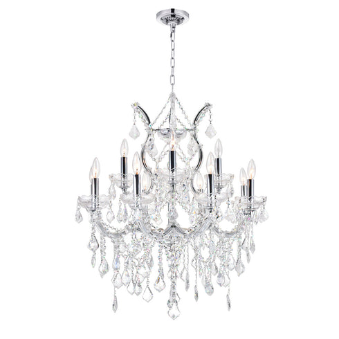 CWI Lighting Maria Theresa 13 Light Up Chandelier With Chrome Finish Model: 8311P30C-13 (CLEAR)