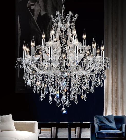 CWI Lighting Maria Theresa 19 Light Up Chandelier With Chrome Finish Model: 8311P32C-19 (CLEAR)