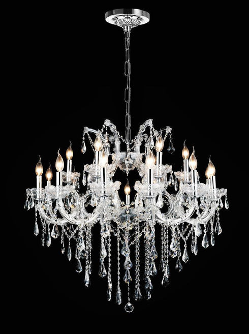 CWI Lighting Maria Theresa 19 Light Up Chandelier With Chrome Finish Model: 8319P36C-19 (CLEAR)