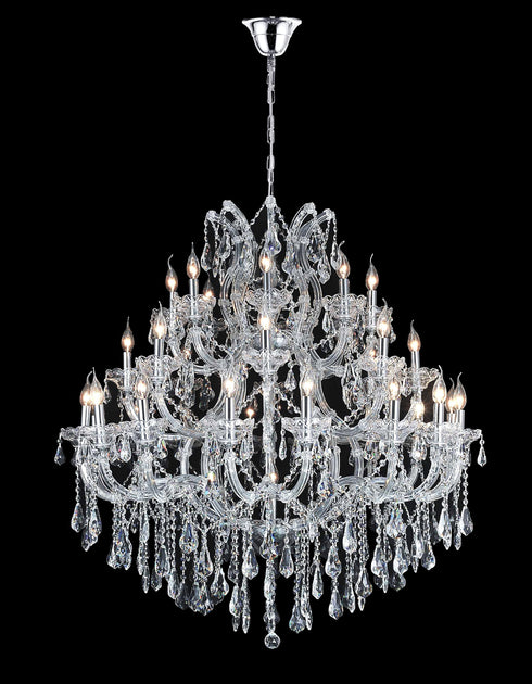 CWI Lighting Maria Theresa 33 Light Up Chandelier With Chrome Finish Model: 8318P42C-33 (CLEAR)