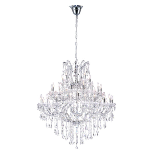 CWI Lighting Maria Theresa 41 Light Up Chandelier With Chrome Finish Model: 8318P50C-41 (CLEAR)-B