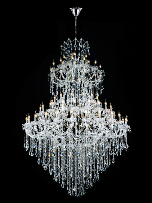 CWI Lighting Maria Theresa 84 Light Up Chandelier With Chrome Finish Model: 8318P70C-84 (CLEAR)-A