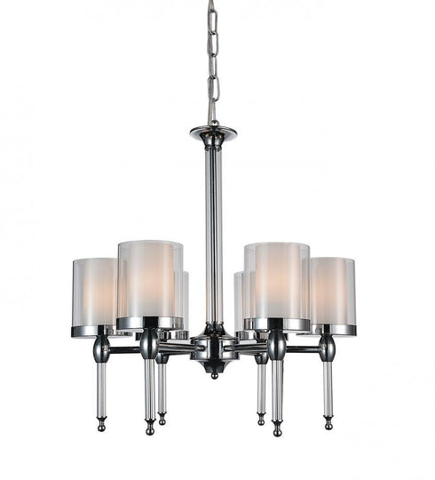 CWI Lighting Maybelle 6 Light Candle Chandelier With Chrome Finish Model: 9851P22-6-601