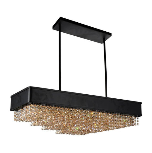 CWI Lighting Medina 10 Light Drum Shade Chandelier With Black Model: 5687P32-20-101