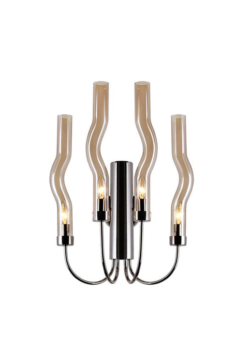 CWI Lighting Meduse 4 Light Sconce With Polished Nickel Finish Model: 1203W15-4-613